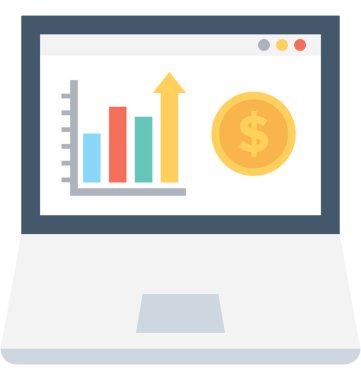 analitik düz vektör simgesi