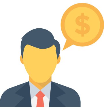 Mali Müşavir düz vektör simgesi