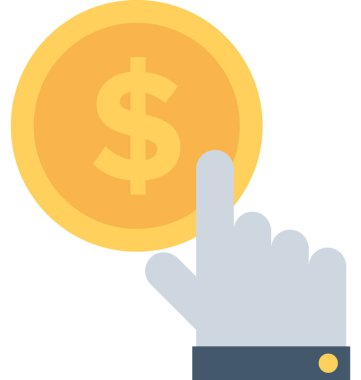 PPC düz vektör simgesi