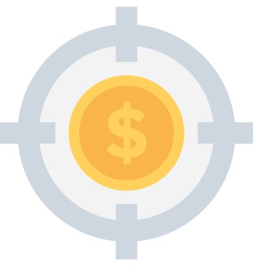 Düz vektör simgesi pazarlanıyor