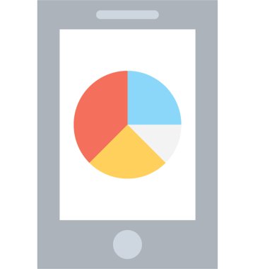 Mobil grafik düz vektör simgesi