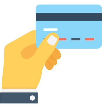 Ödeme düz vektör simgesi