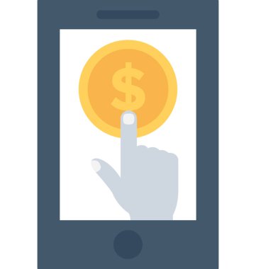 PPC düz vektör simgesi