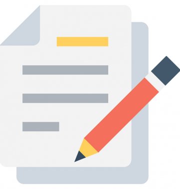 Notlar düz vektör simgesi