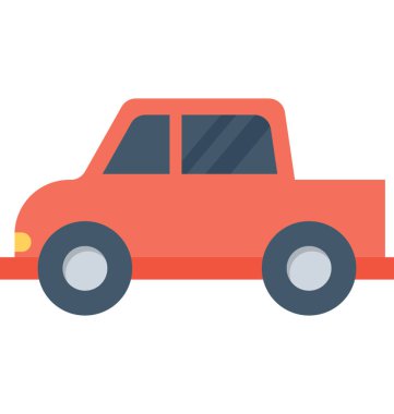 Otomobil Düz Vektör Simgesi