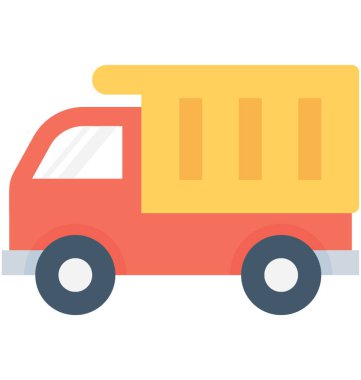 Kargo düz vektör simgesi