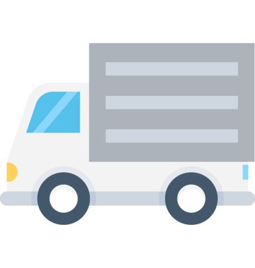 Kargo düz vektör simgesi