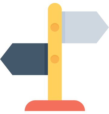 işaret direği düz vektör simgesi