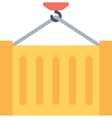 Kapsayıcı düz vektör simgesi