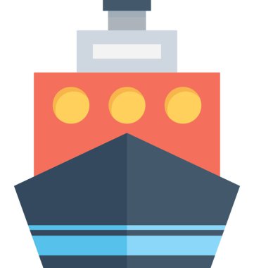 Gemi Düz Vektör Simgesi