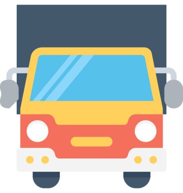 Kargo düz vektör simgesi