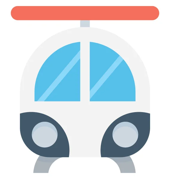 Straßenbahn Flat Vector Symbol — Stockvektor