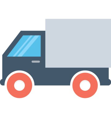 Kargo düz vektör simgesi