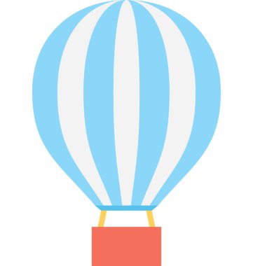 Hava Balon düz vektör simgesi