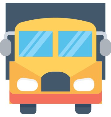 Kargo düz vektör simgesi