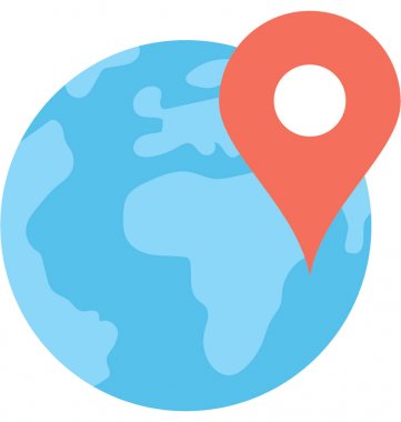 gps düz vektör simgesi