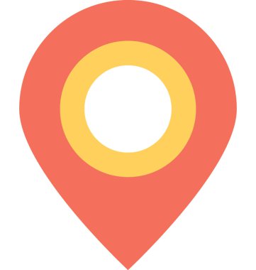 gps düz vektör simgesi