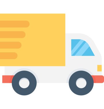 Kargo düz vektör simgesi