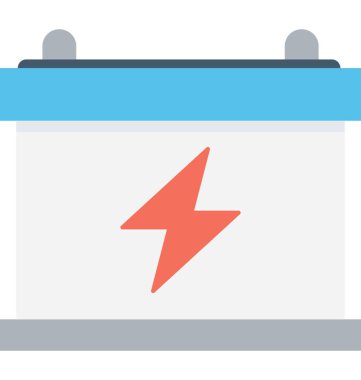 Pil Düz Vektör Simgesi