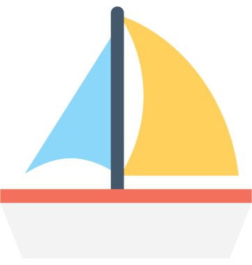 Yat düz vektör simgesi