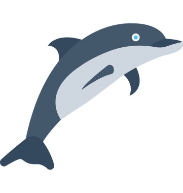 Yunus düz vektör simgesi