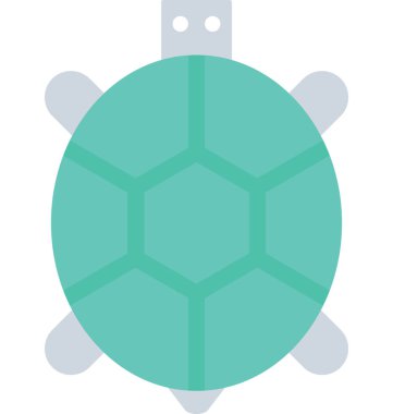 Kaplumbağa düz vektör simgesi