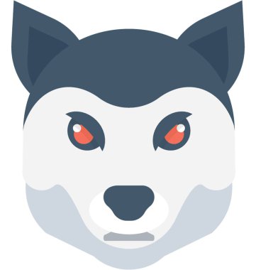 Kurt düz vektör simgesi