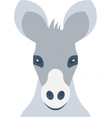 Eşek düz vektör simgesi