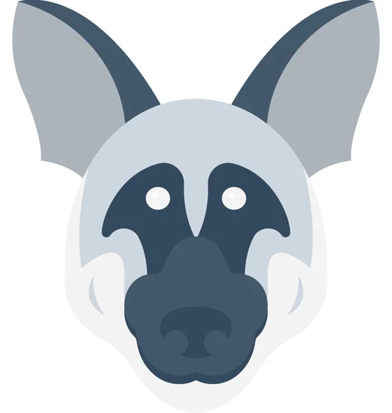 Hond Platte Vector Icon — Stockvector