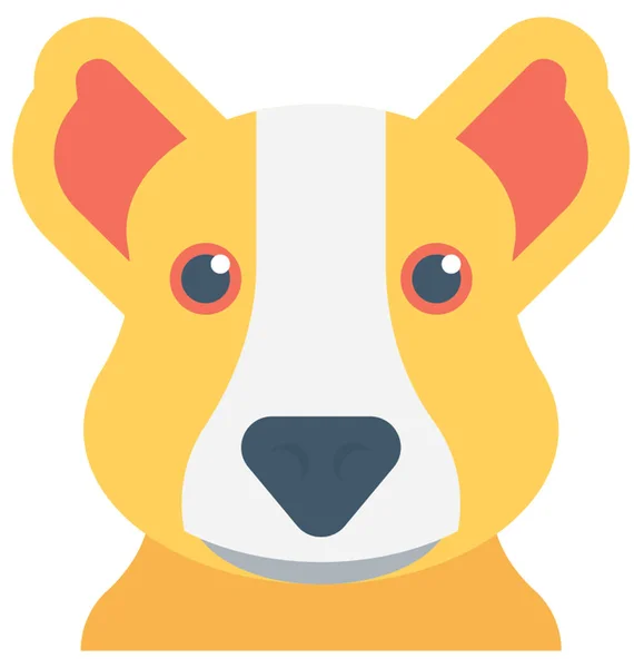 Perro Plano Vector Icono — Vector de stock