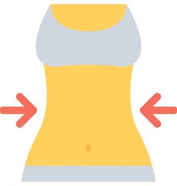 Bel düz vektör simgesi