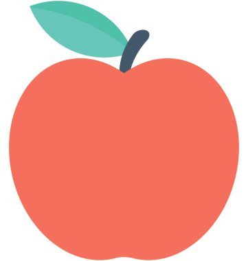 Apple Düz Vektör Simgesi