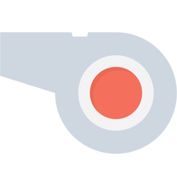 Düdük düz vektör simgesi