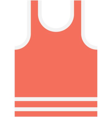 Spor yelek düz vektör simgesi