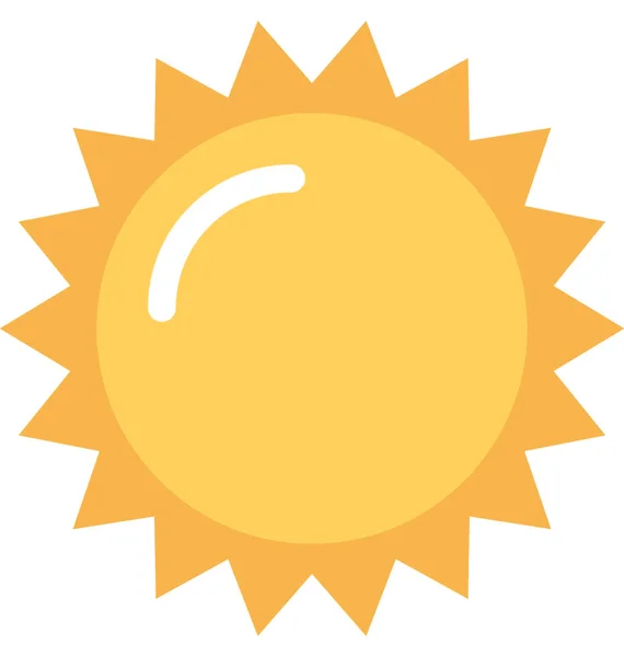 Sun Flat Vector Icon — Stock Vector