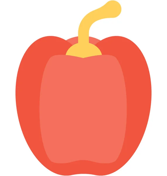 Bell Pepper Flat Vector Icon — Stock Vector