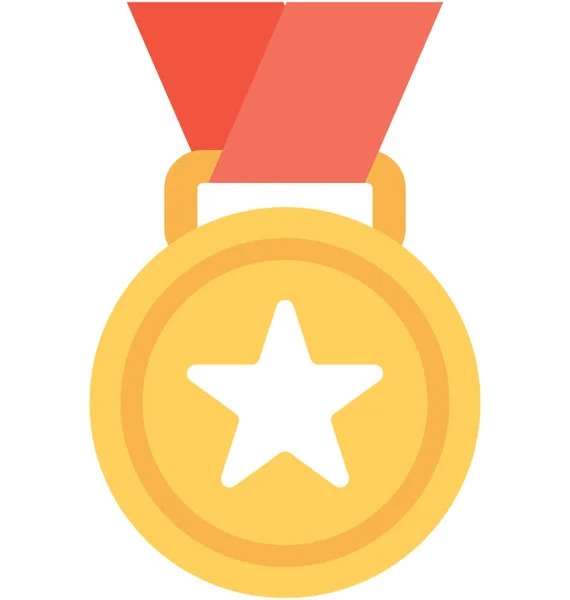 Medal Flat Vector Icon — Stock Vector