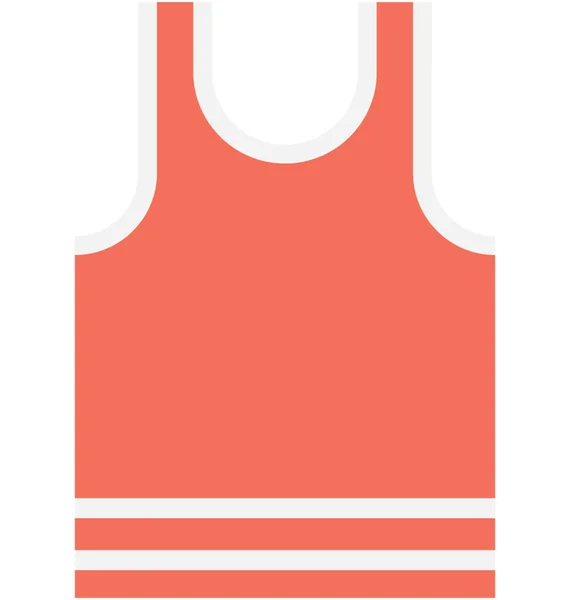 Sport Mellény Lapos Vector Icon — Stock Vector