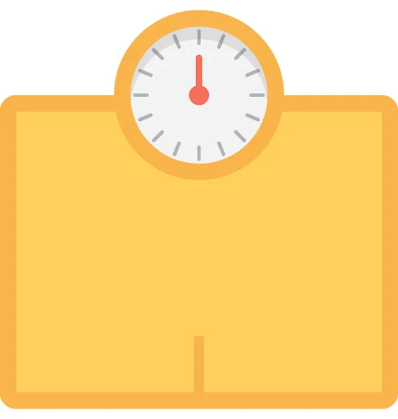 Weight Scale Flat Vector Icon — Stock Vector