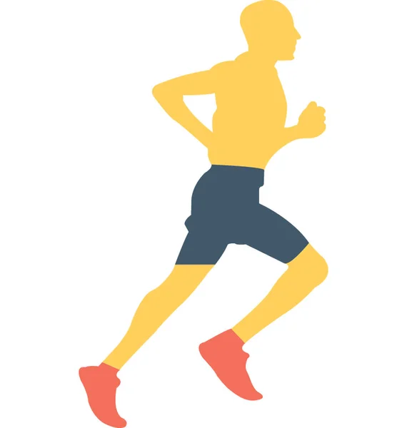 Runner Flat Vector Icon — Stock Vector