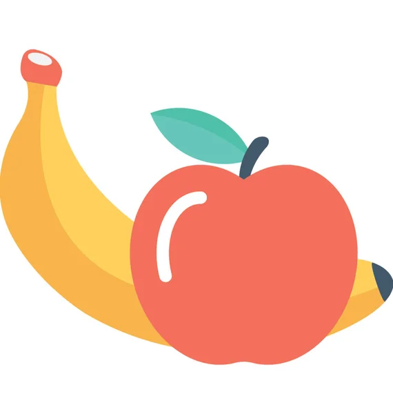 Fruits Flat Vector Icon — Stock Vector