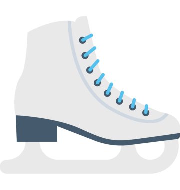 Buz pateni düz vektör simgesi