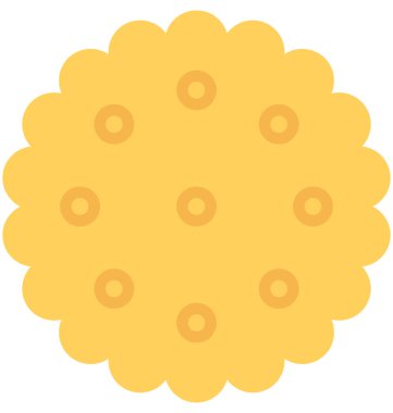 çerez düz vektör simgesi