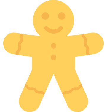 Gingerbread düz vektör simgesi