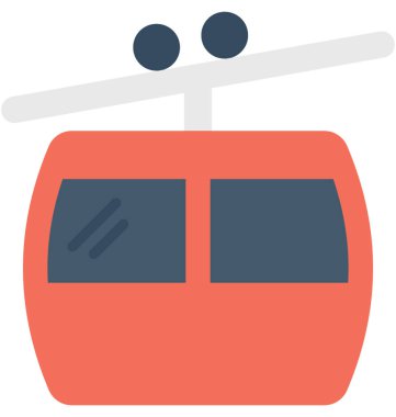 Chairlift düz vektör simgesi