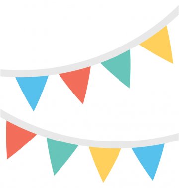 Kirazkuşları düz vektör simgesi