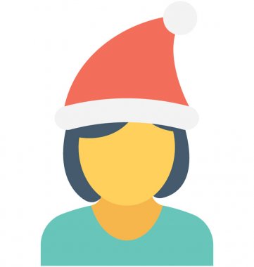 Kız Düz vektör simgesi