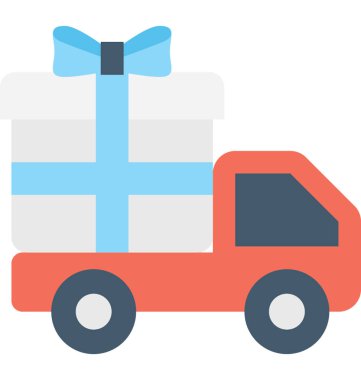 Kargo düz vektör simgesi