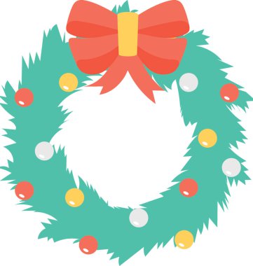 Çelenk Düz Vektör Simgesi