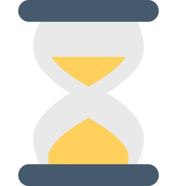 kum saati düz vektör simgesi